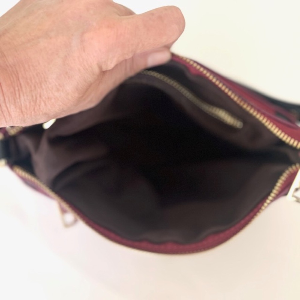Divina Firenze Italian Leather Shoulder Crossbody Purse Purple - Picture 4 of 5